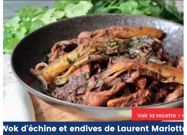 Wok d'échine et endives de Laurent Mariotte